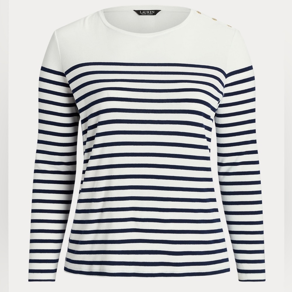 Polo Ralph Lauren Striped Cotton Long Sleeve Tee